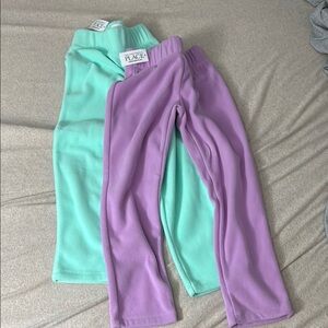 The Children's Place Mint and Lavender Fleece Pants
